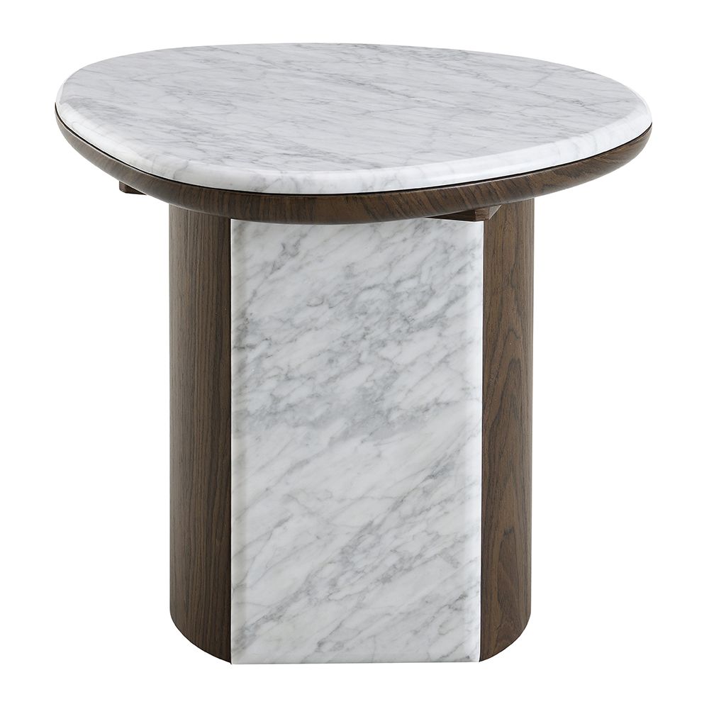 Haidar End Table with Natural Marble