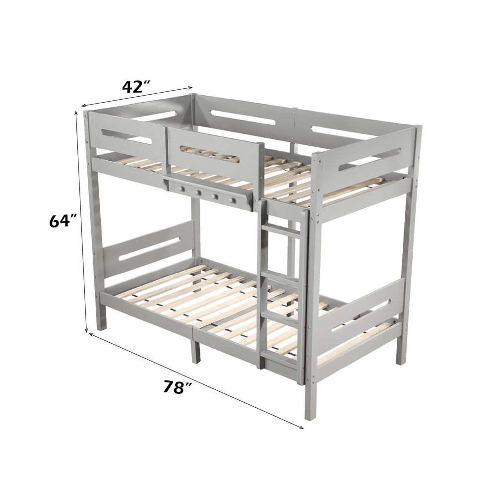 Edah Twin/Twin Bunk Bed – dimensions diagram