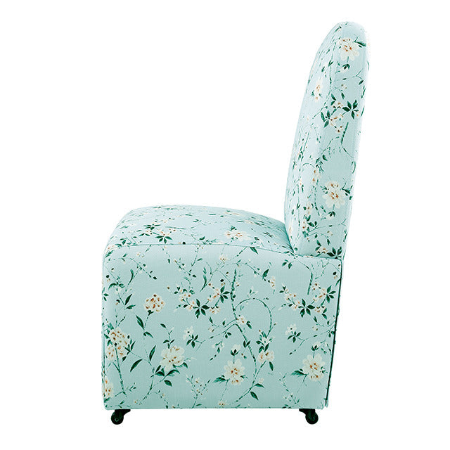 Canterbury Dining Chair, Chinoiserie Light Teal/Pink - view 3
