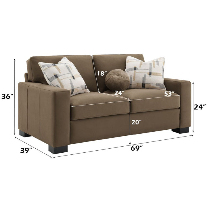 Darya Loveseat w/3 Pillows – dimensions diagram