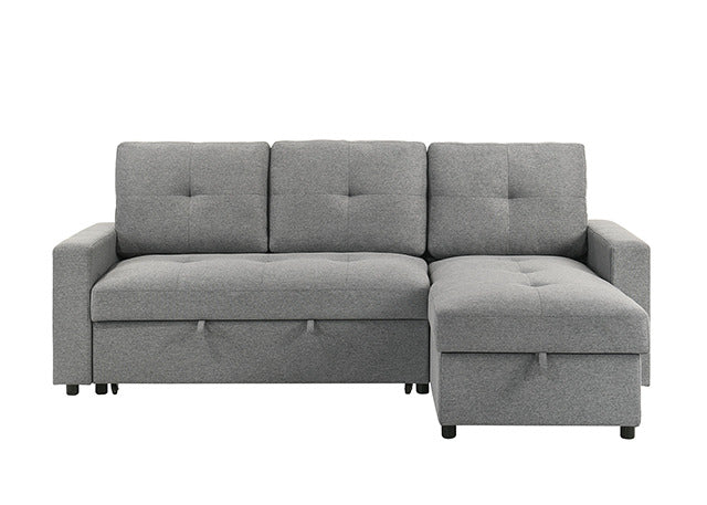 Giorgi Sectional W/ Pullout, Gray