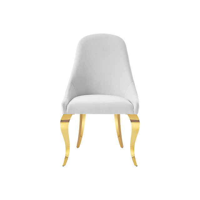 Neuveville Upholstered Side Chair, Gold/White - view 2