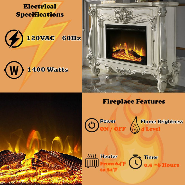 Versailles Fireplace – features callout