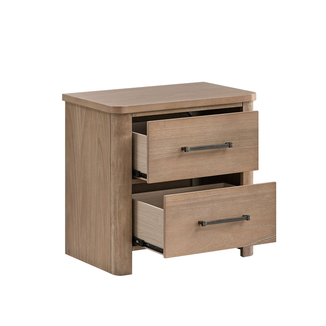 Anika 2 Drawer Nightstand-Natural