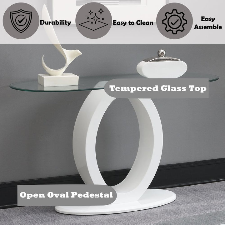 Larry Sofa Table – features callout