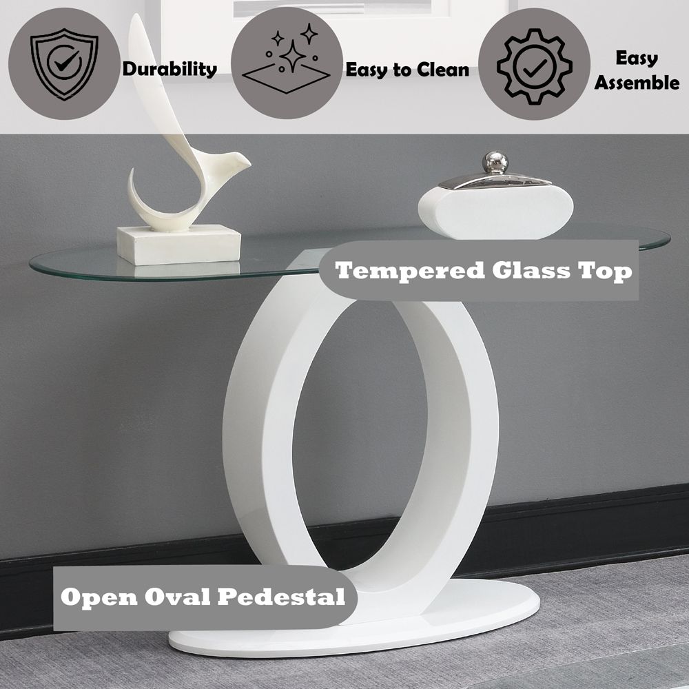Larry Sofa Table – features callout
