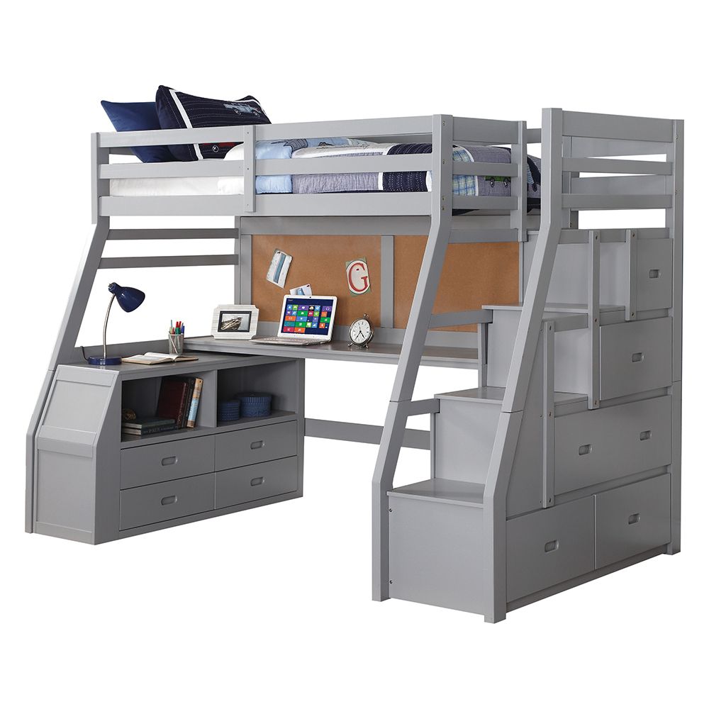 Jason II Twin Loft Bed with Storage