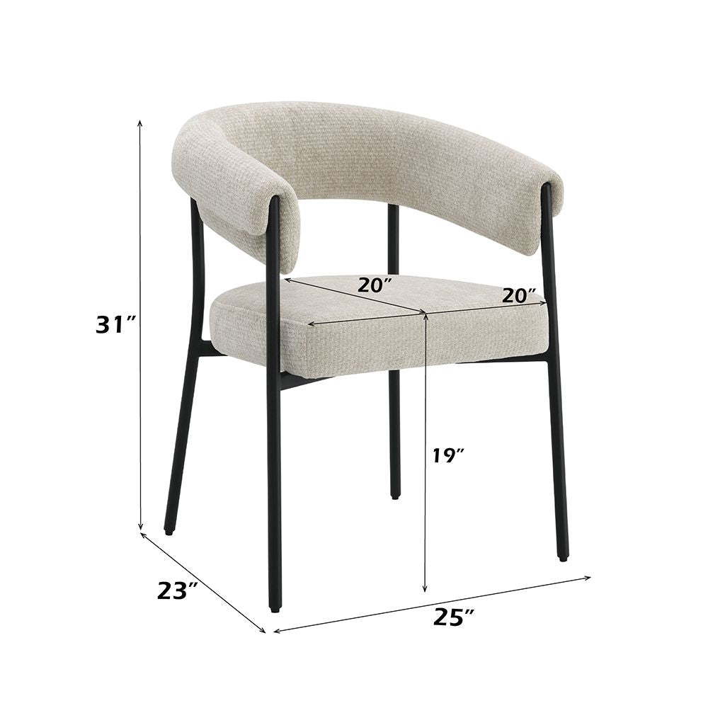 Jirina Arm Chair (Set-2) – dimensions diagram