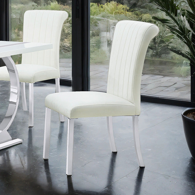 Holstebro Side Chair, Silver/White - view 2
