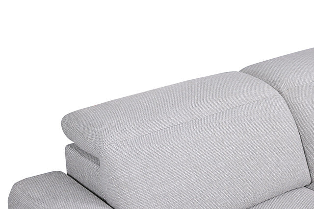 Melancton Power Sectional, Light Gray - view 3