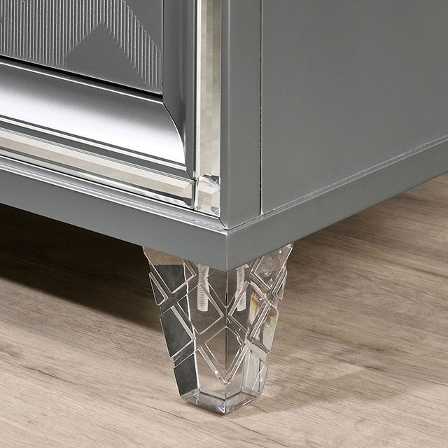 Emmeline Night Stand, Silver - view 4
