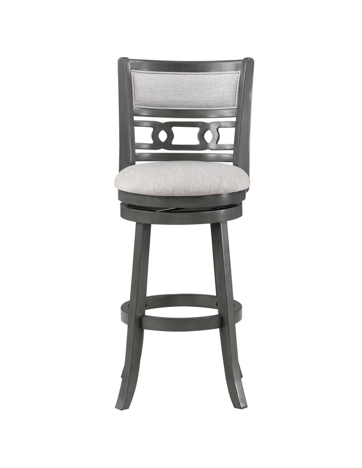 Gia 29" Swivel Barstool-Gray W/gray Fabric Seat