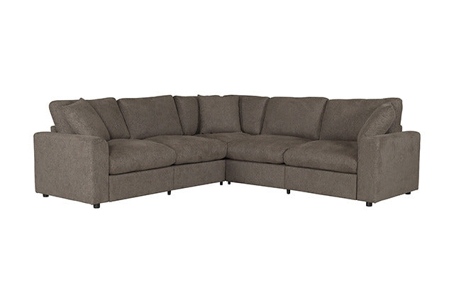 Crowle Sectional, Taupe Brown