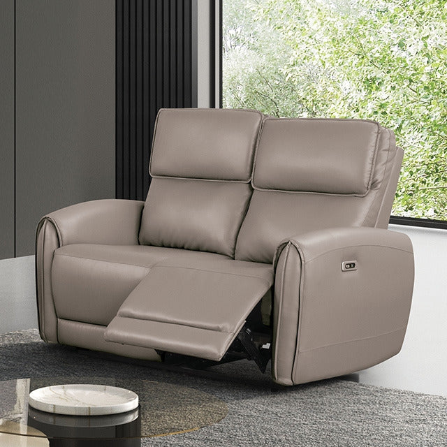 Schlieren Power Loveseat, Light Brown