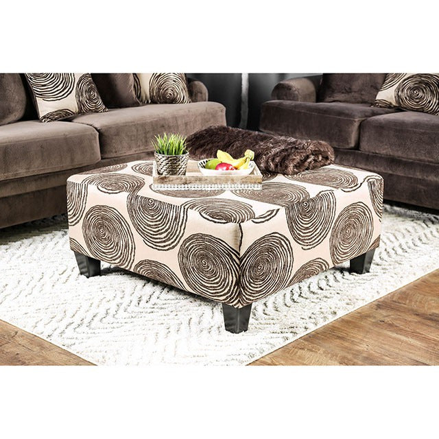 Bonaventura Ottoman, Brown/Pattern - view 2