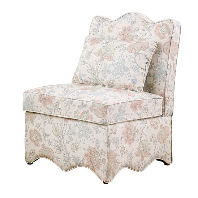 Hemsworth Accent Chair, Jacobean Floral Dusty Pink/Blue