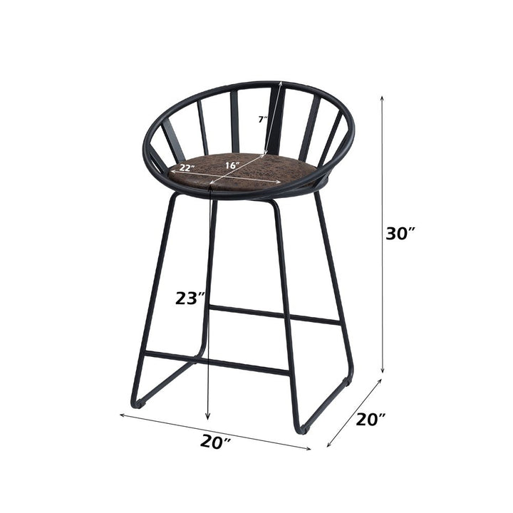 Zudora Counter Height Chair(Set-2) – dimensions diagram