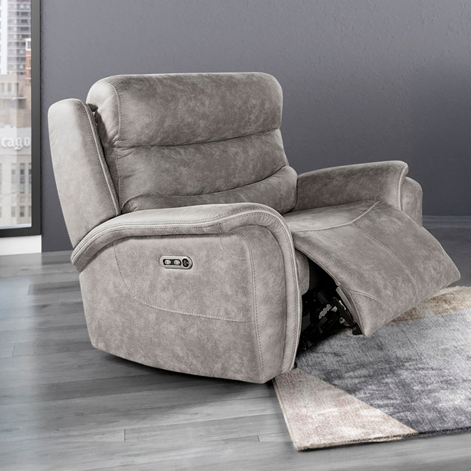 Kamari Glider Recliner W/pwr Hr & Fr-Gray