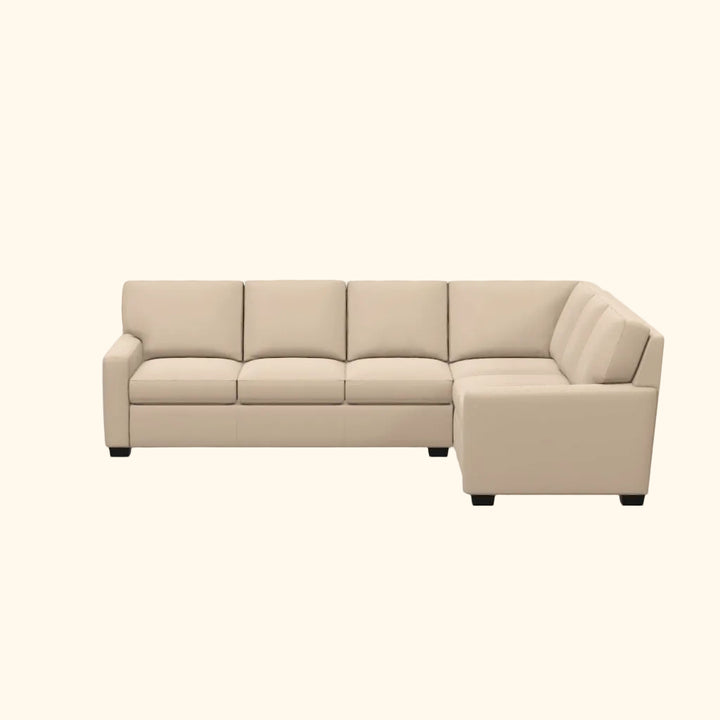 American Leather Carson Upholstered Track Arm Sectional Sofa