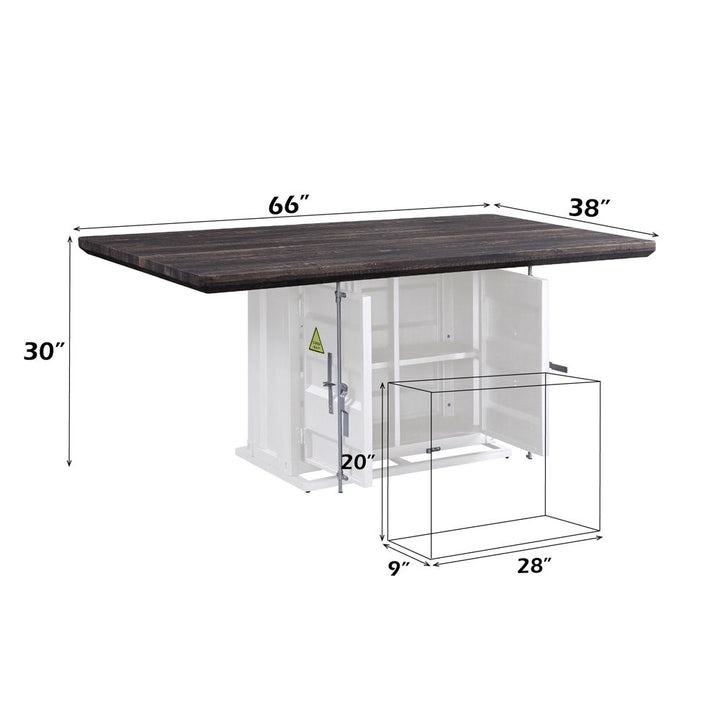 Cargo Dining Table – dimensions diagram