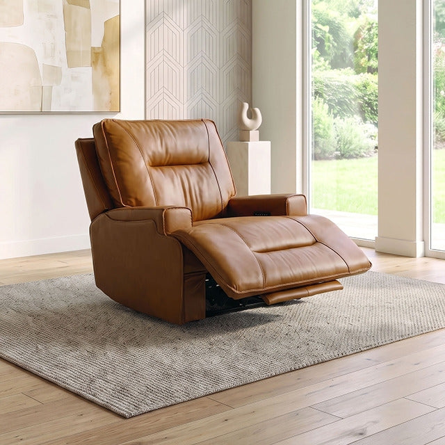 Dallas Oversized Power Recliner, Camel Brown - view 7