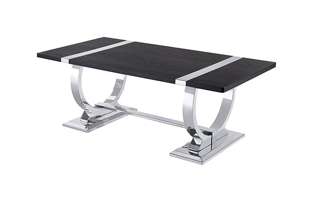 Horsham Coffee Table, Silver/Black