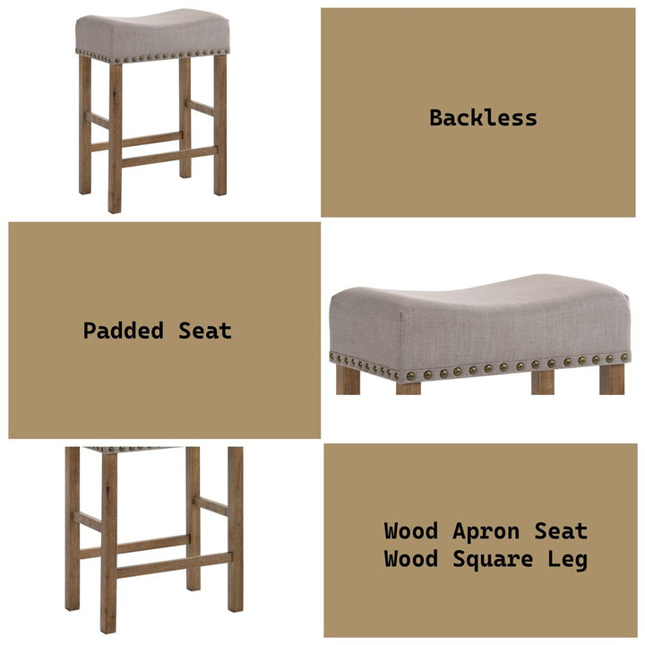 Martha II Counter Height Stool (Set-2) – features callout