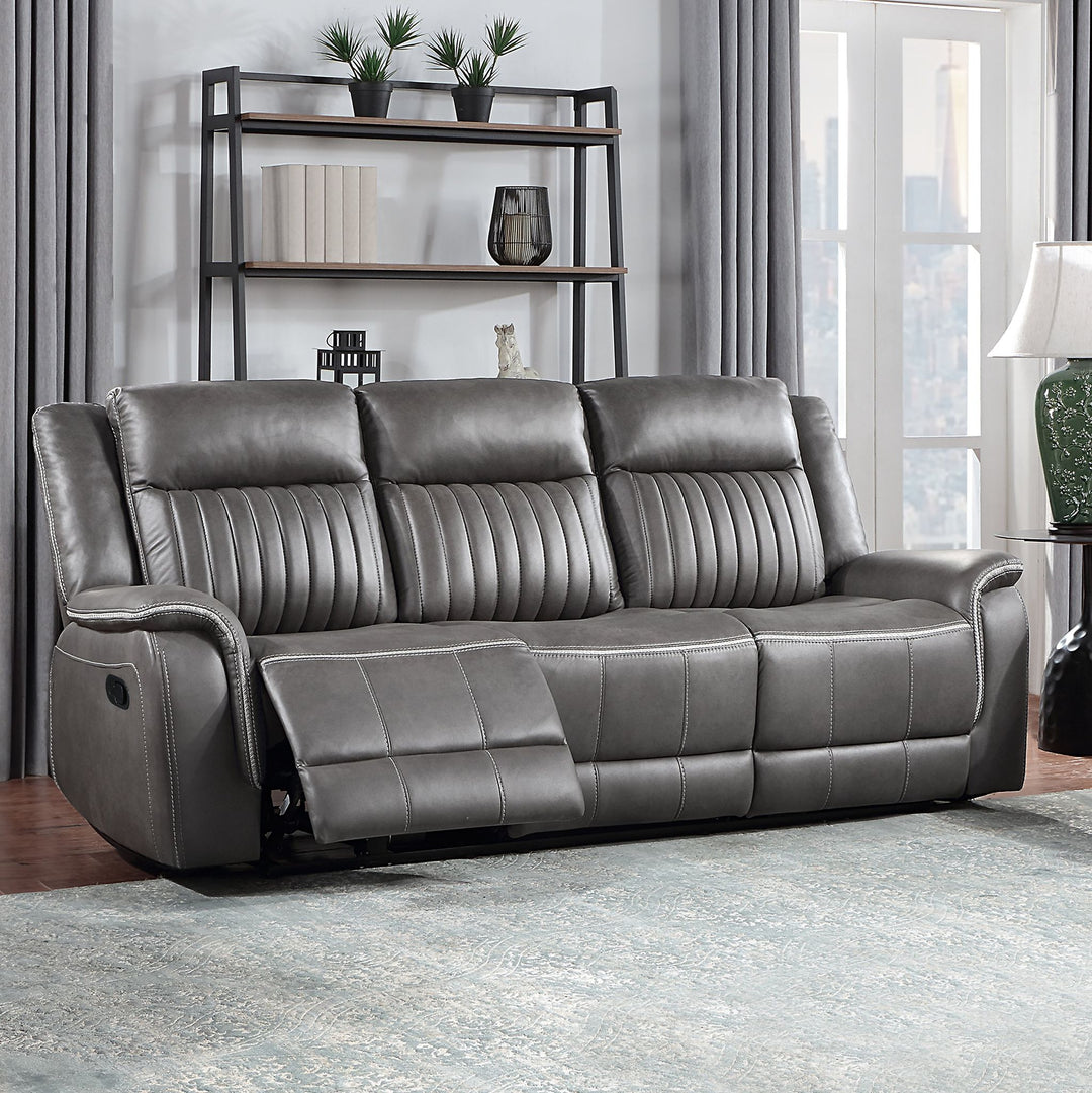 Enzo  Sofa W/dual Recliner- Gray
