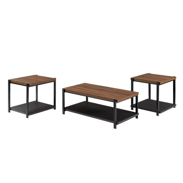 Linea 3 Pc Occasional Set- 1 Coffee &amp; 2 End Tables-Brown