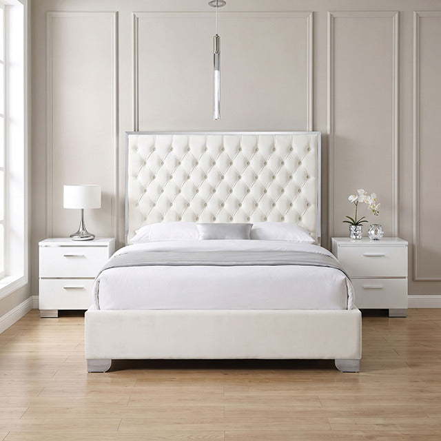 Vastano Bed, White/Chrome - view 2