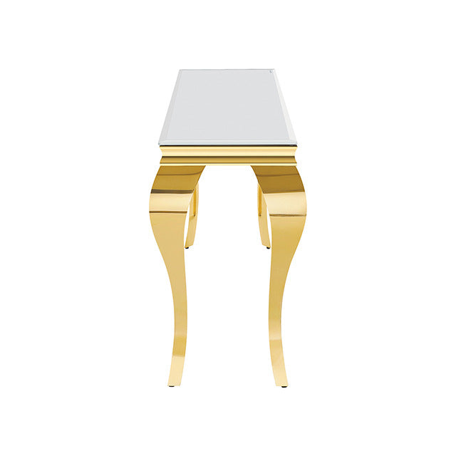 Wetzikon Sofa Table, Gold/White - view 3