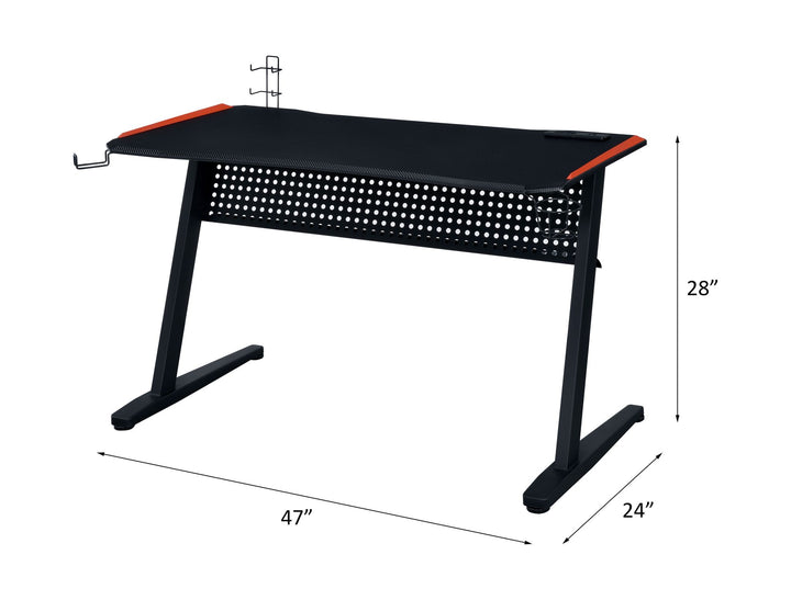 Dragi Gaming Desk W/USB – line drawing