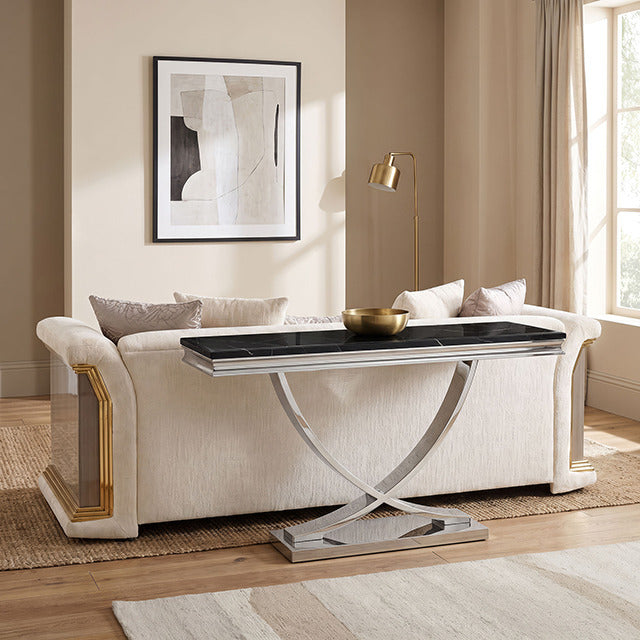 Wettingen Sofa Table, Black/Chrome - view 3