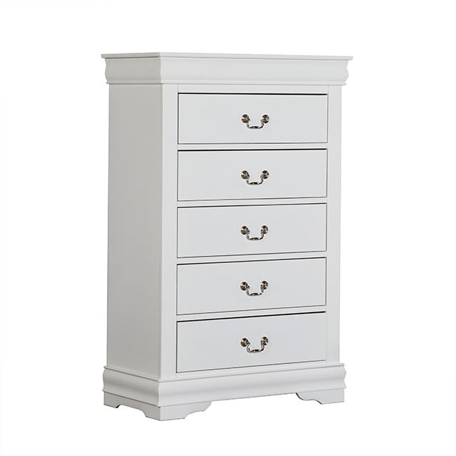 Louis Philippe 5 Pc Queen Bedroom Set, White - view 3