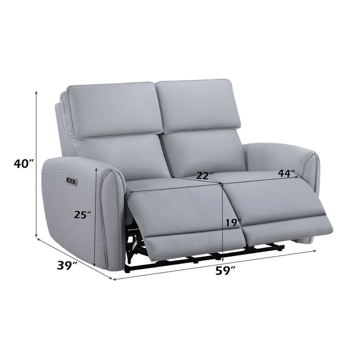 Jeromie Power Motion Loveseat w/USB Port – dimensions diagram