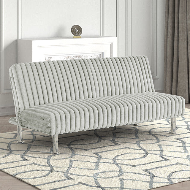 Hinwil Futon Sofa Bed, Light Gray