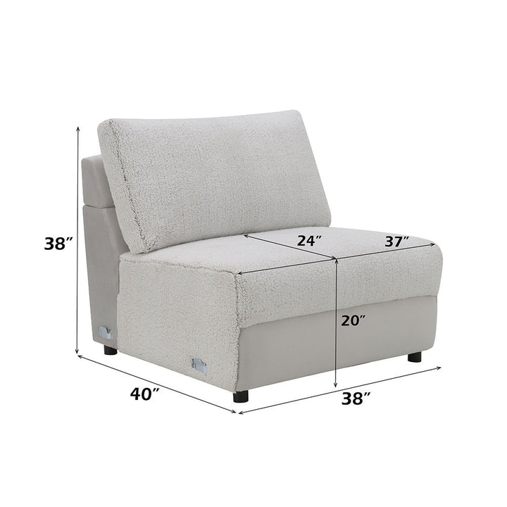 Tarrance Modular Armless Chair – dimensions diagram