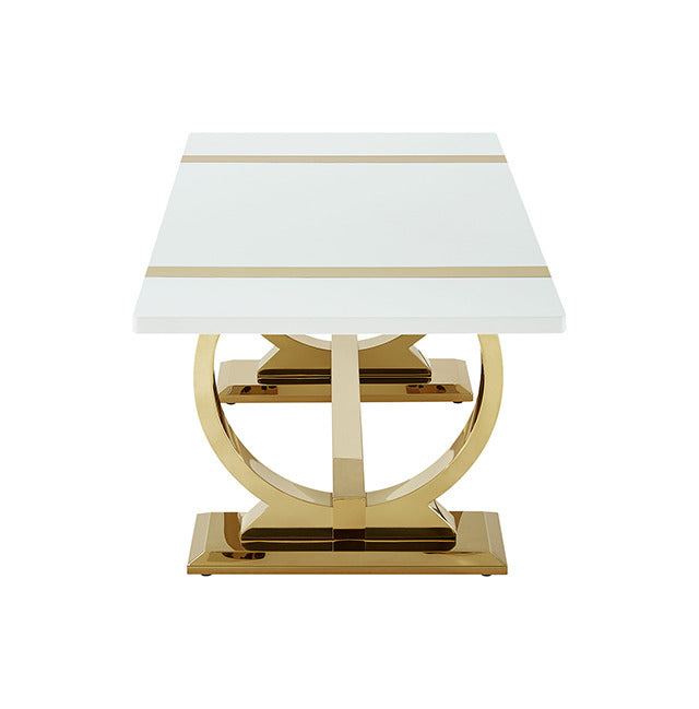 Horve Coffee Table, Gold/White - view 3