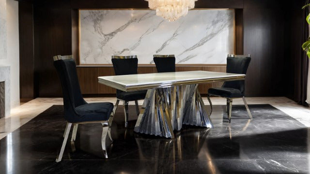 Basilicata Dining Table, Chrome - view 2