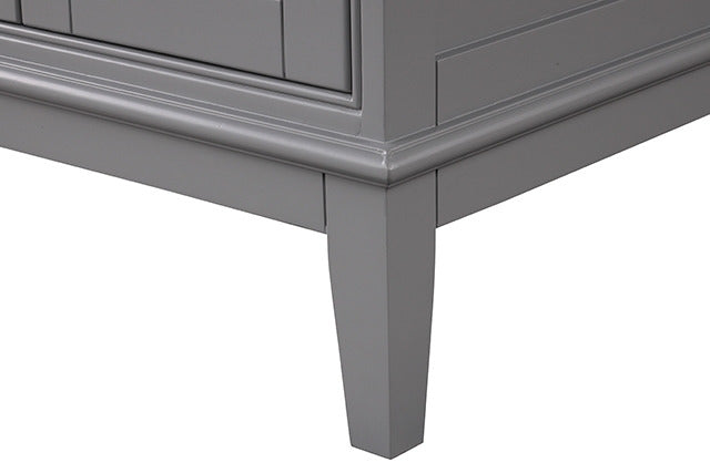 Almeria Vanity Set W/ Mirror, White/Gray