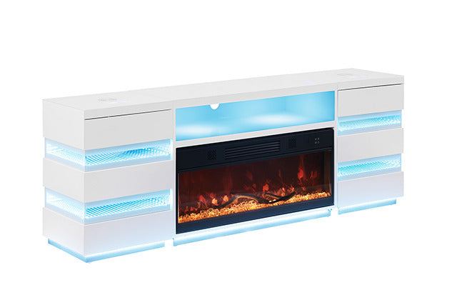 Terni Tv Stand W/ Fireplace, White - view 2