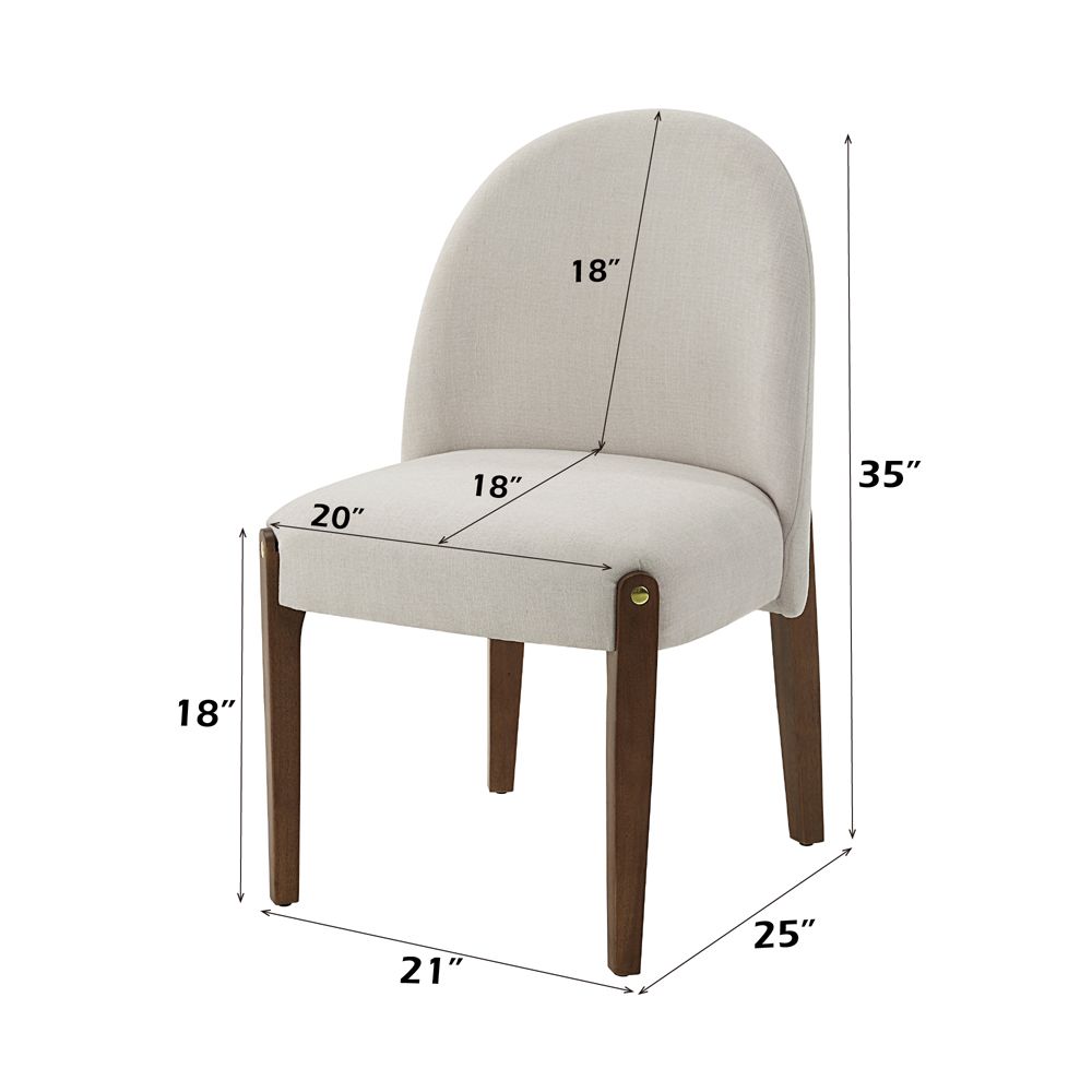 Gamarya Side Chair (Set-2) – dimensions diagram