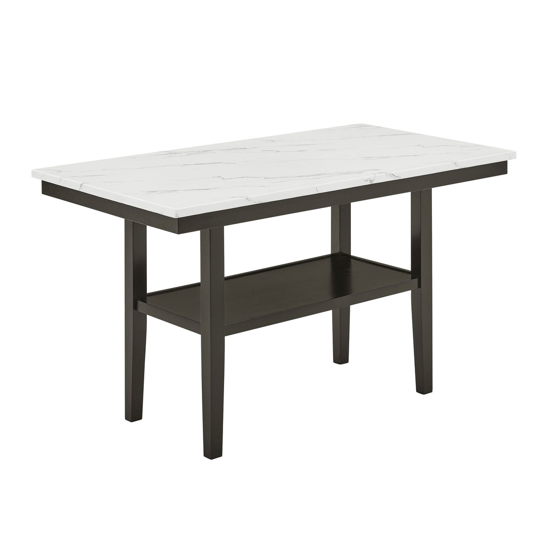 Carissa 60" Rectangle Counter Table W/storage Shelf