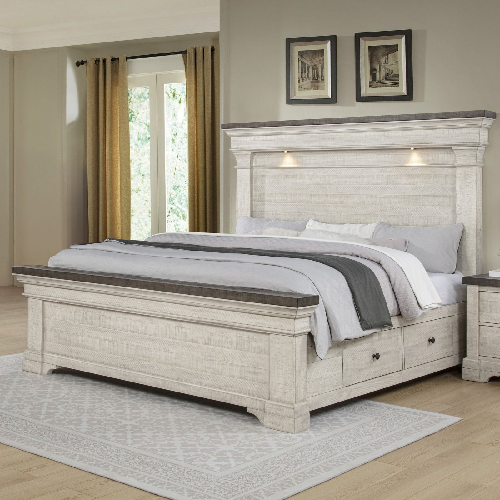 Augusta 6/0 WK Storage  Side Rails-Rustic White (order 2 Per