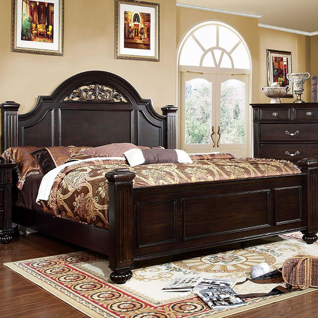 Syracuse 5 Pc Queen Bedroom Set, Dark Walnut