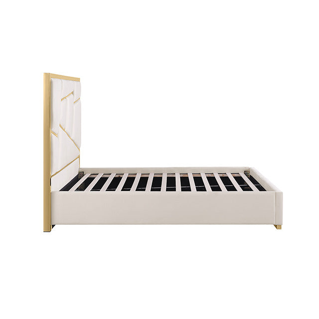 Bertoni Bed, Gold/White - view 3