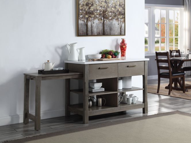 Feivel Kitchen Island with Pull Out Table
