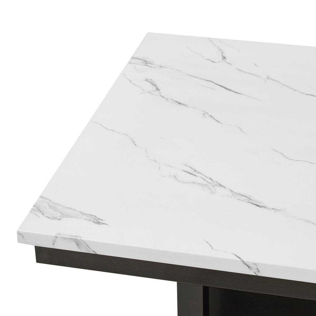 Carissa 60" Rectangle Counter Table W/storage Shelf