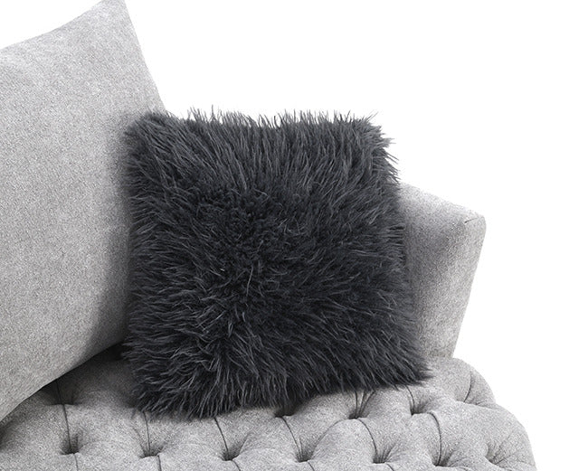 Sofi Button Tufted Swivel Chair, Light Gray