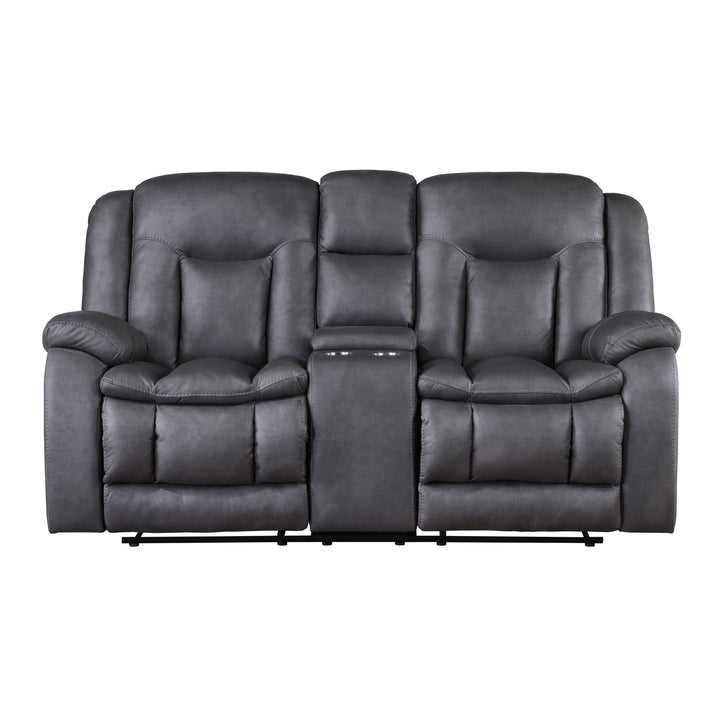 Morello  Console Loveseat W/pwr Fr-Gray